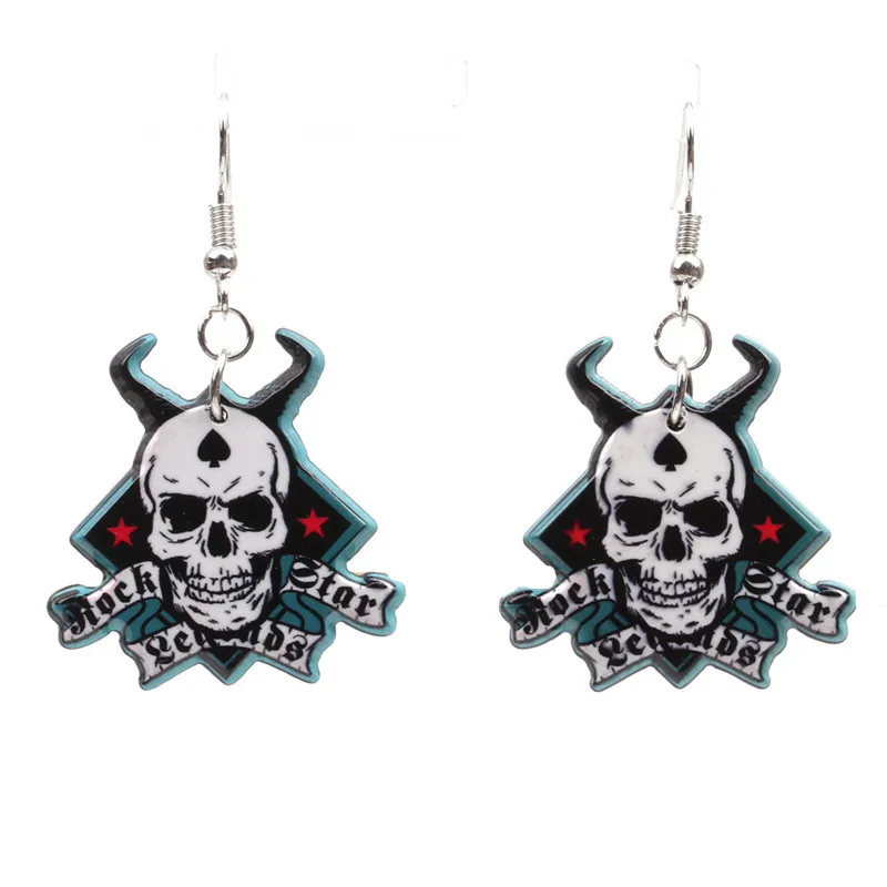 Акриловые серьги в виде черепа с сахаром для женщин чудесно сладкие чудесного