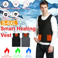 unisex smart electric heating vest fleece soft heated thermal underwear 3 levels adjustment for winter outdoor adventure skiing