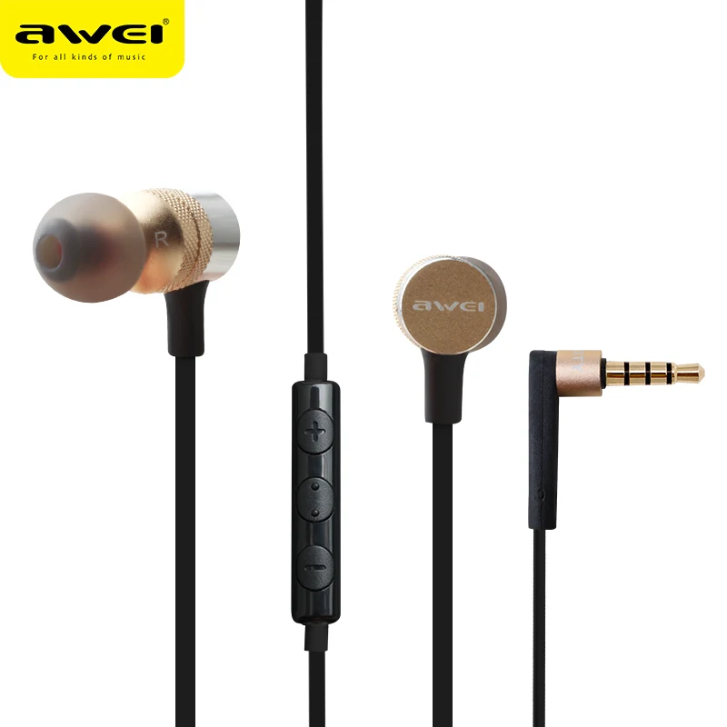 

Awei ES-20TY Earphone In-Ear Sport Metal Headset Bass Sound For Xiaomi iPhone Samsung Huawei Headset fone de ouvido auriculares