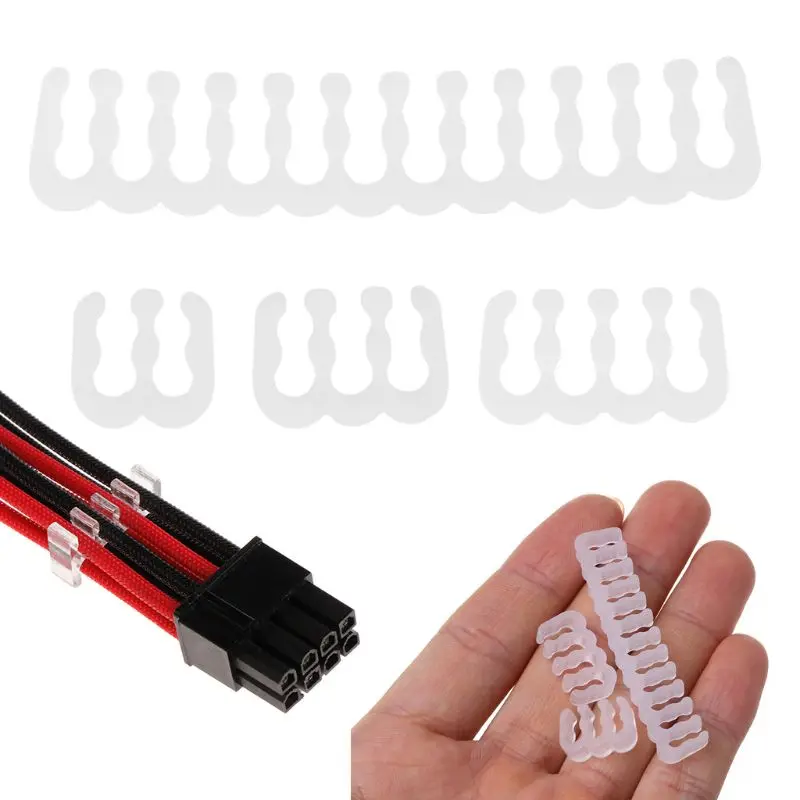 

16Pcs/Set PP Cable Comb/Clamp/Clip/Organizer/Dresser for 2.5-3.2mm PC Power Cables Wiring 4/6/8/24 Pin Computer Cable