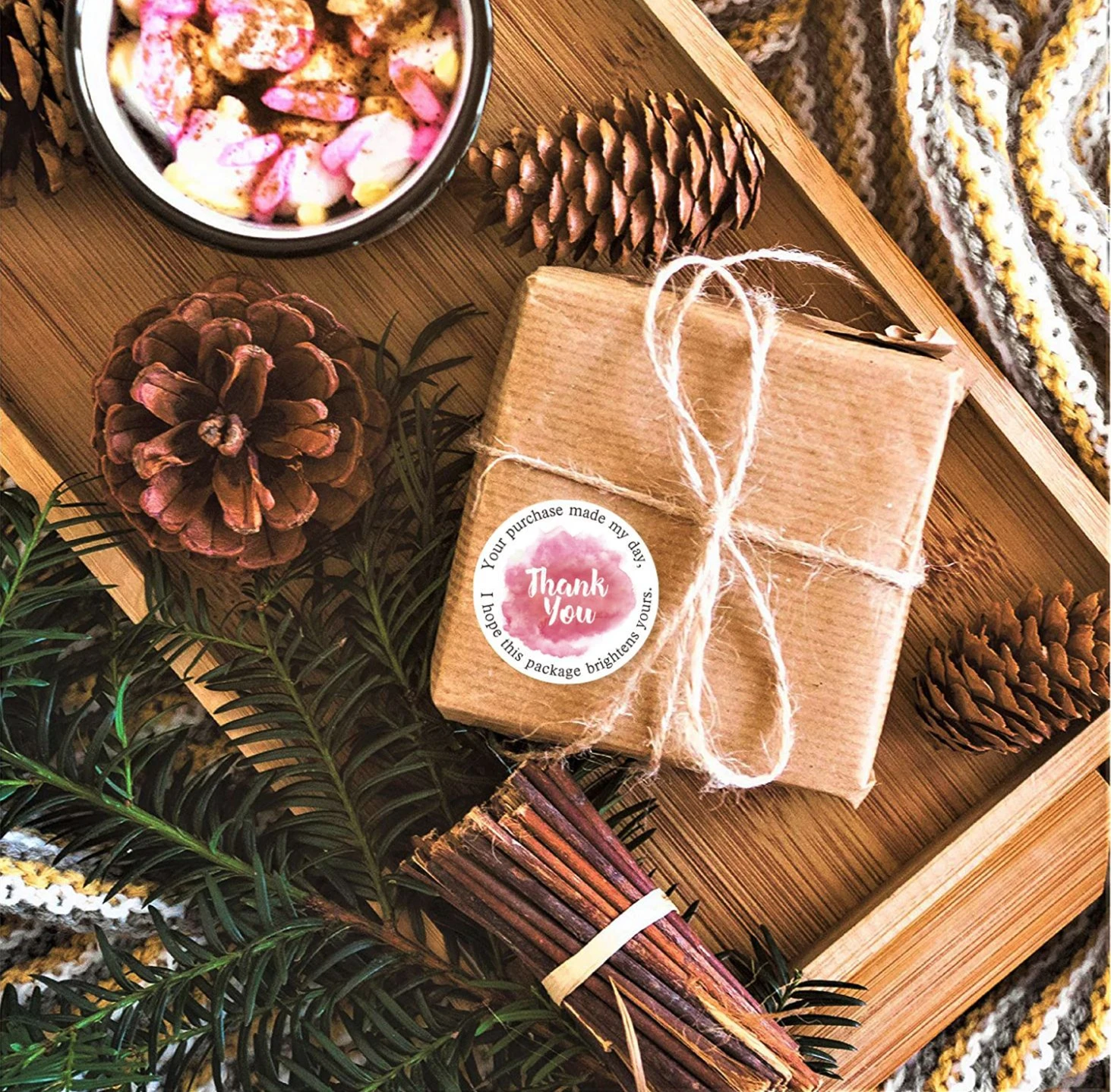 

2021 1 inch 500 pcs/roll Thanksgiving craft label, high quality sticker for gift card party wedding gift wrapping