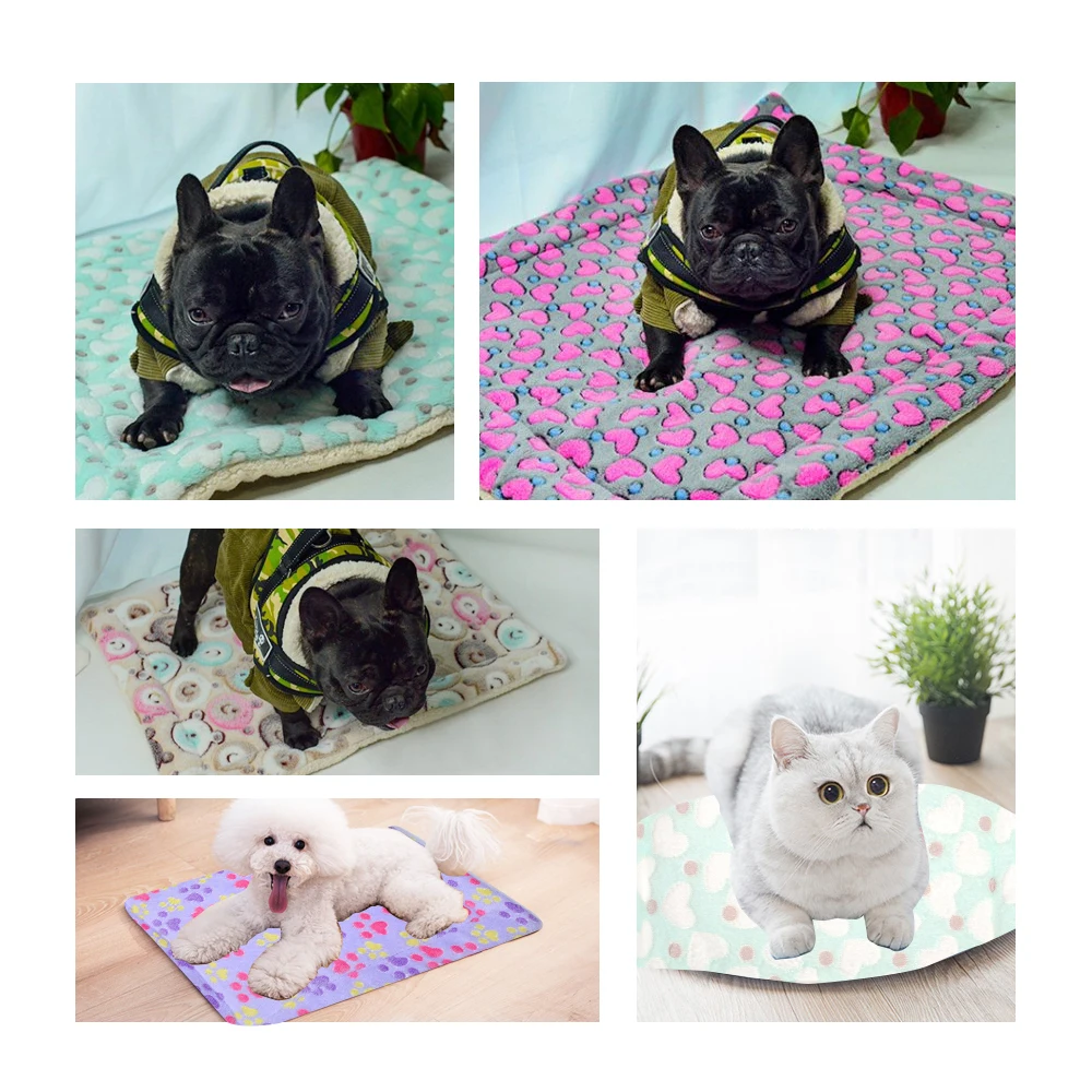 Домашние животные собаки кошки мягкое Флисовое одеяло на кровать коврик милый