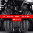 Автомобильные коврики для Chevrolet Chevy Tahoe 5 мест 2002-2018 2019 Flash Mat кож специальные подушечки автомобильный коврик автомобиля чехлы