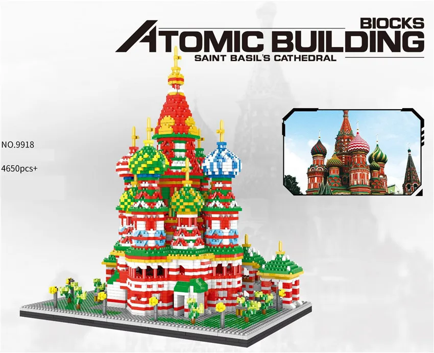 4650 + Mirco архитектурные блоки красочные строительные игрушки для церкви собор