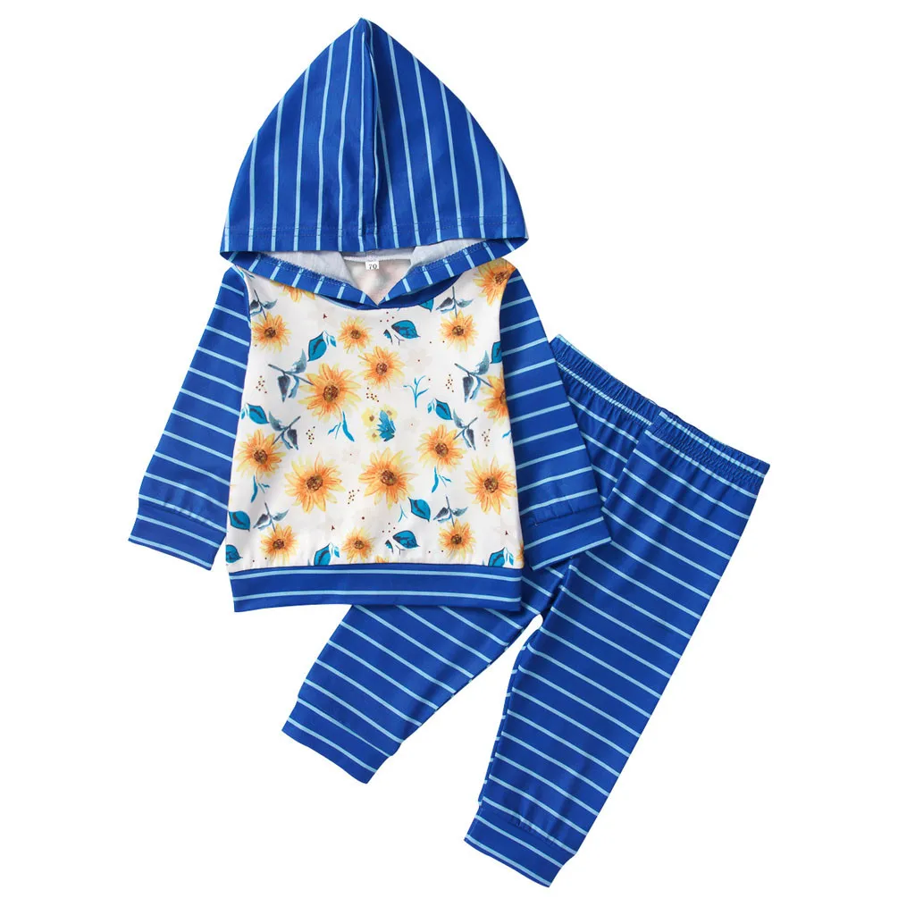 Модный осенне-зимний полосатый свитер с капюшоном для новорожденных мальчиков и