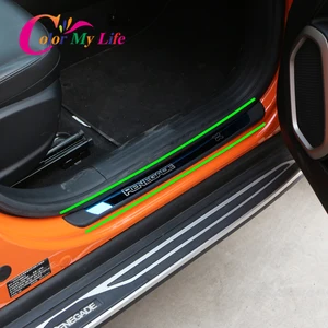 4 шт.набор, накладки на пороги автомобиля из нержавеющей стали для Jeep Renegade 2015-2020