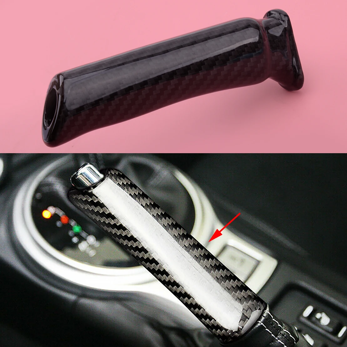 

Carbon Fiber Car Replace Handbrake Grip Trim Cover fit for Subaru BRZ Toyota 86 2013 2014 2015 2016 2017 2018 2019 2020