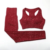 2 pcs seamless yoga sets women gym clothes high impact shockproof yoga bra hip lift super elasticity fitness leggings