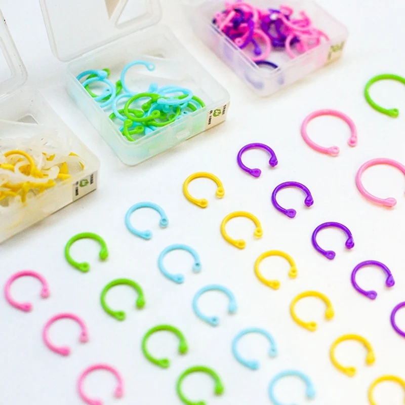 

30pcs Colorful Plastic Circle Ring Multi-Function Loose-Leaf Binder Ring For DIY Album Book Binder Hoops Office Binding Rings