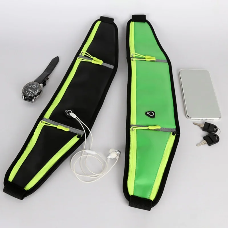 

Sports Pocket Bag Men Women Close Outdoor Equipment Waterproof Invisible Ultra-thin Mini Small Belt Bag Black Without Water Bott