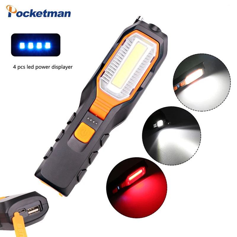 Светодиодный рабочий светильник портативный USB Перезаряжаемый мощный выходной