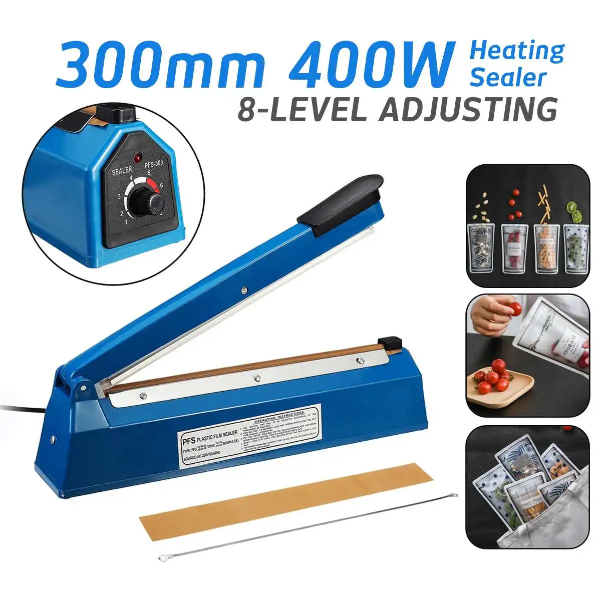 220V Portable Sealing Machine Automatic Electric Food Vacuum Heat Manual Sealer Household Vacuum Food Packing Machine Kitchen To