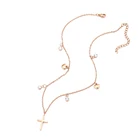 Женское колье-чокер Mavis Hare, чокер из нержавеющей стали с кристаллом в форме сердца, 35 + 5 см, ожерелье-чокер с подвесками в дизайне Павлиньего хвоста