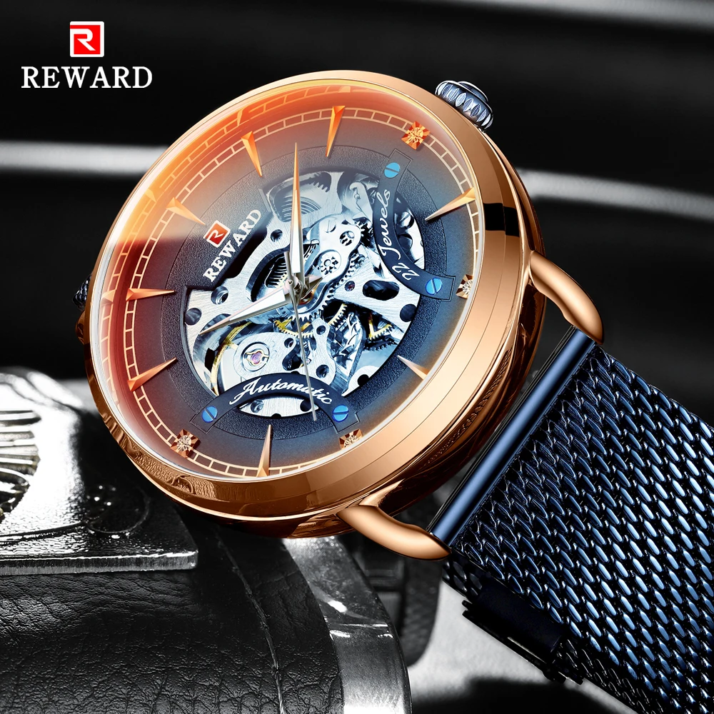 Часы наручные мужские механические брендовые Модные Цветные автоматические