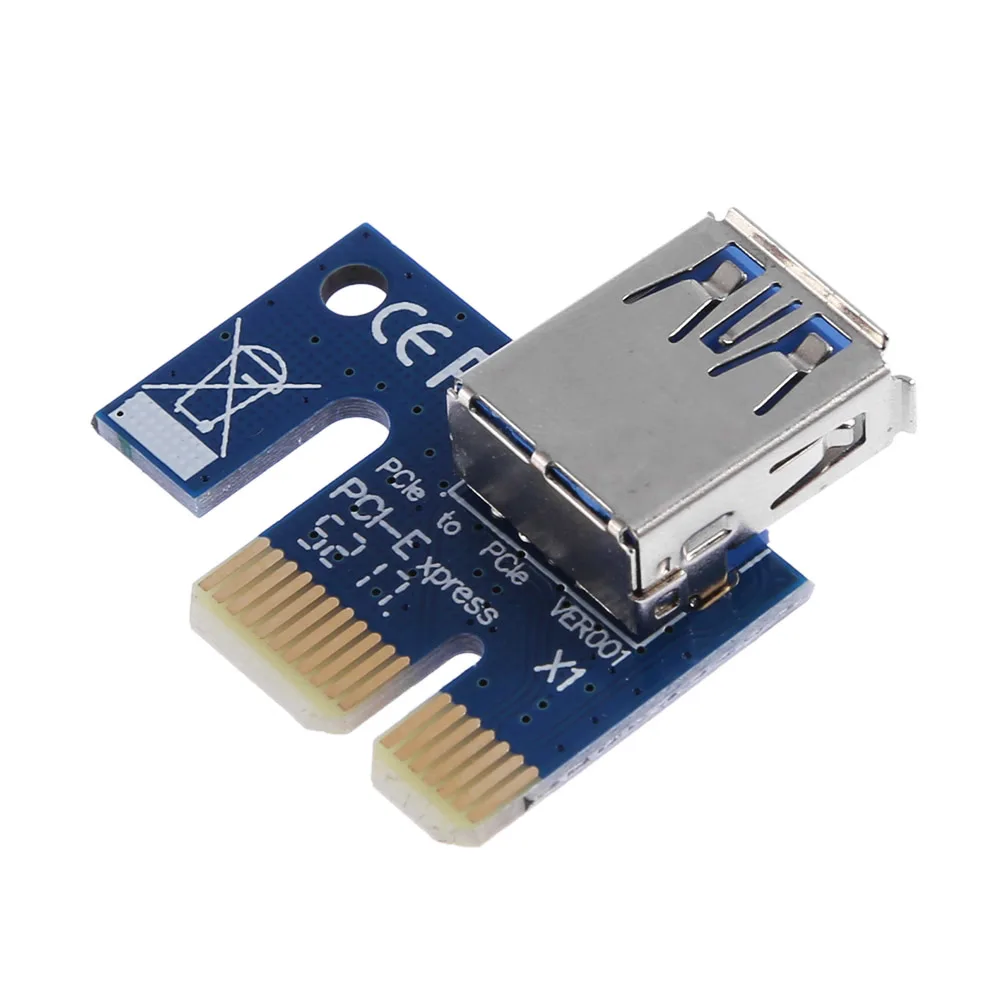 VER009S 008S 007S USB 3 0 PCI-E Экспресс 1X до 16X Райзер-карта адаптер с 6-контактным кабелем