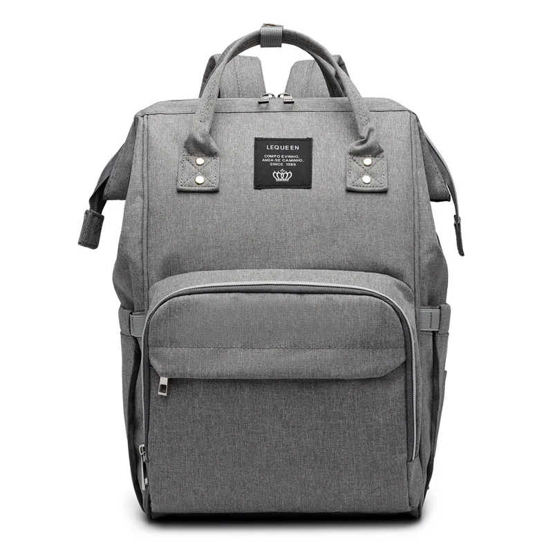 FIRBEMUM Mummy Maternity Nappy Bag new styles Large Capacity Baby Bag Backpack Maternity Designer Nursing Bag for Baby Care - Цвет: deep gray 2