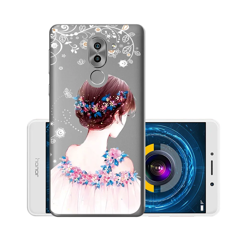 W051 Мягкий чехол из ТПУ, чехлы для huawei Honor 6X, силиконовый прозрачный чехол для huawei GR5, BLL-L21 BLN-AL10 Honor6X mate 9 Lite - Цвет: W051