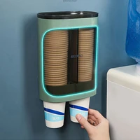multifunction disposable cups storage automatic cup remover household gadgets without drilling wall mounted cup holder bracket