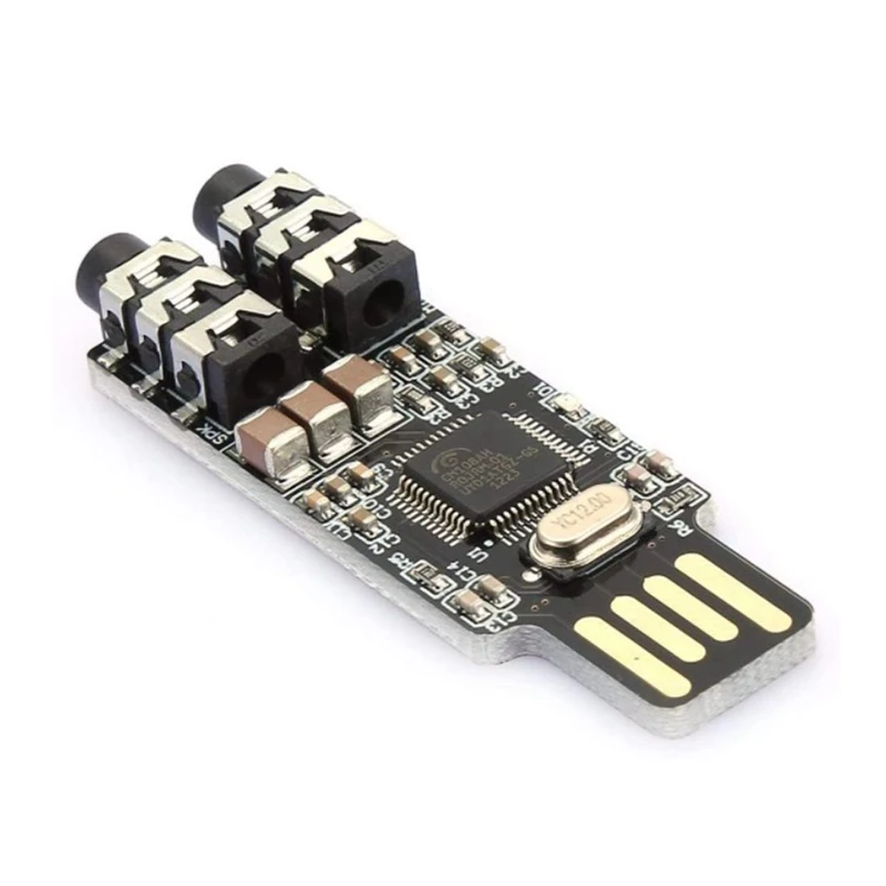 

VHM-303 CM108 USB Drive-Free Sound Card Laptop Computer External Sound Card Module,CM108 Chip