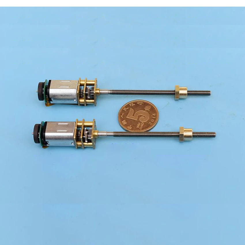 Длинный винтовой стержень металлический редуктор N20 редукторный двигатель с