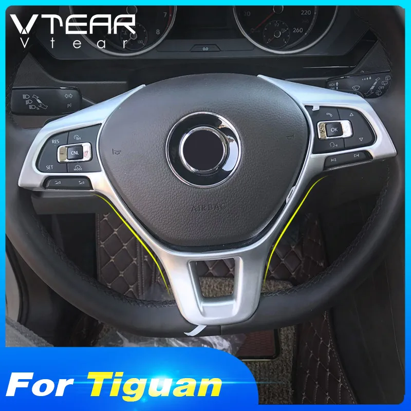 Накладка на руль Vtear для Volkswagen VW Tiguan тигуан 2020 2017 накладка аксессуары салона АБС