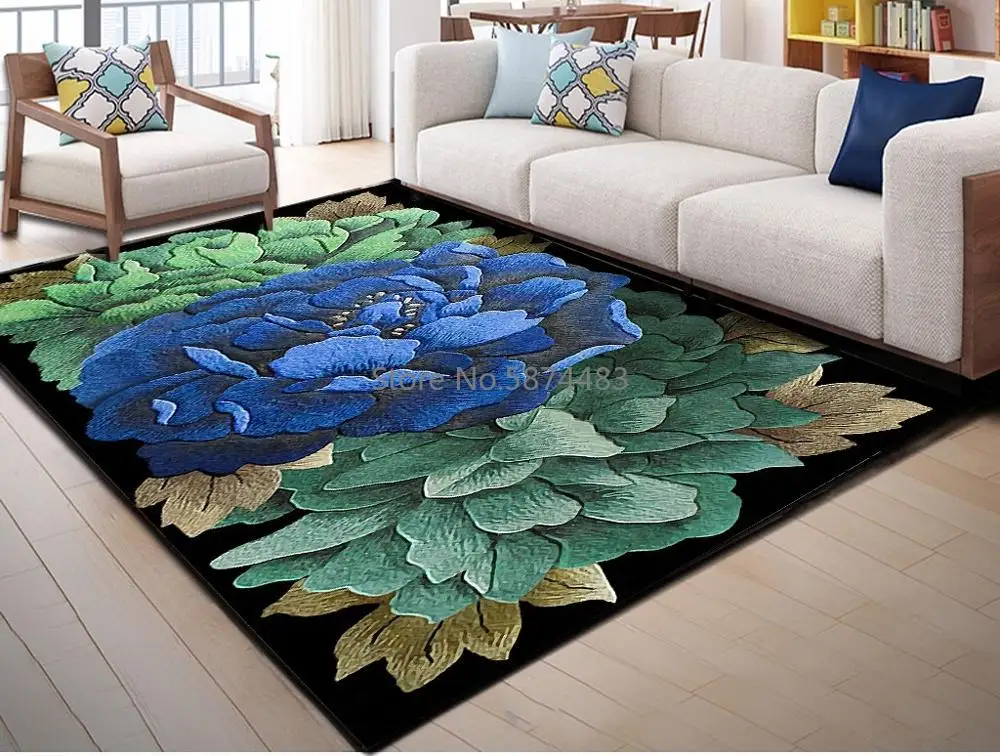 Новый абстрактный ковер с рисунком цветов и листьев для гостиной спальни