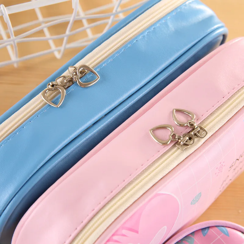 Милый школьный чехол для карандашей девочек мальчиков кошек единорогов пенал из