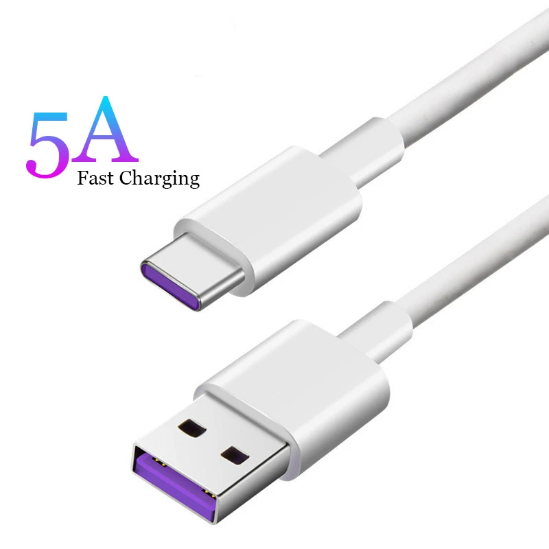 Кабель USB Type C 5A кабель для быстрой зарядки и синхронизации данных типа Samsung S9 S8 Note 8