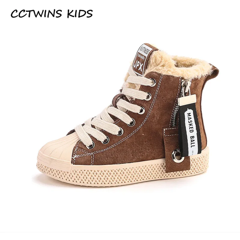 Детская обувь CCTWINS 2019 зимняя детская мода высокие кроссовки для маленьких