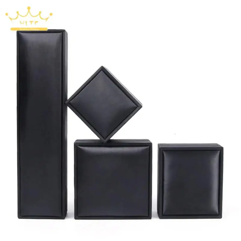 

Ring Earrings Pendant Necklace Organizer Bangle Bracelet Accessories Storage Packaging Case Brushed Pu Leather Jewelry Gift Box