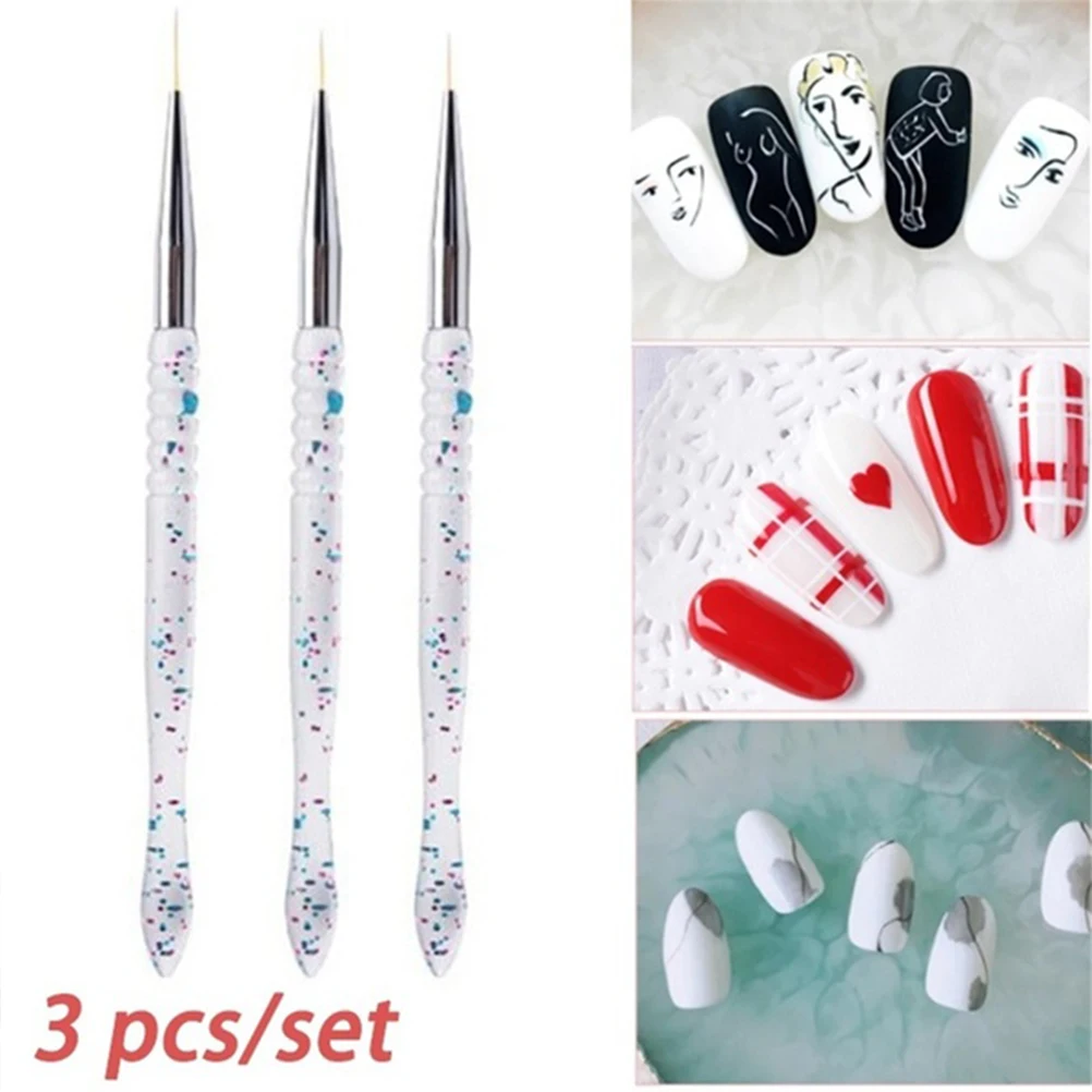 

3Pcs/Set Nail Art Tool Painting Pen Dotting Pencil Manicure Drawing Dotting Pen Nail Art Painting Tool