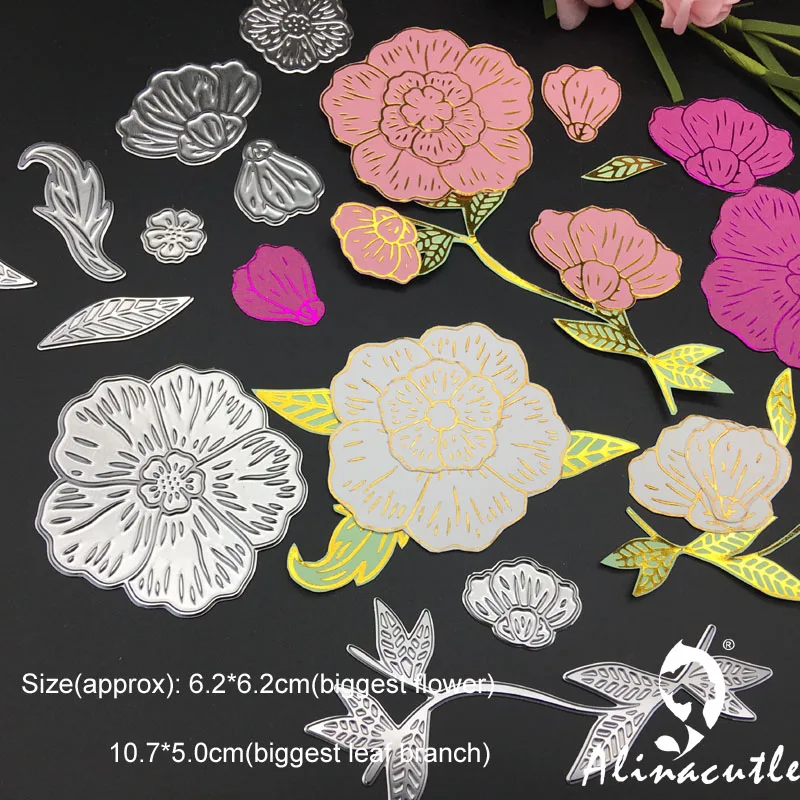Горячая фольга пластина Штамповка металлический штамп 11 шт. набор цветочных