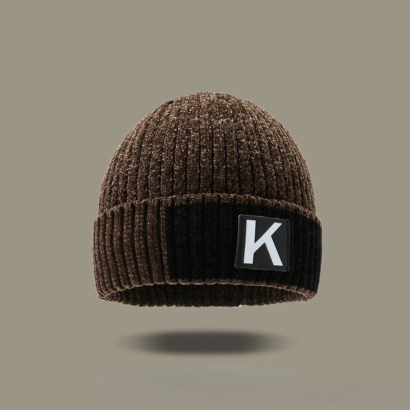 Вязаная шапка женская зимние мужские шапочки облегающие шапки теплая