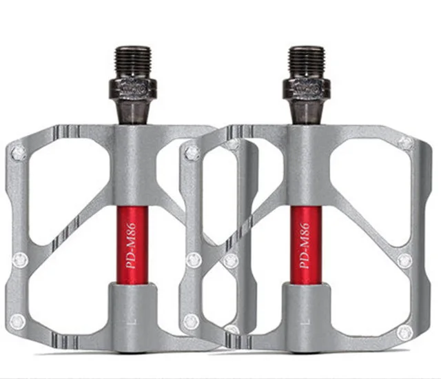 M86-MTB-silver PROMEND велосипедные педали для горной дороги, велосипедные педали, нескользящий ультра-светильник, алюминиевый сплав, 3 шариковых подшипника, велосипедные педали, mtb Аксессуары - Цвет: M86-MTB-silver