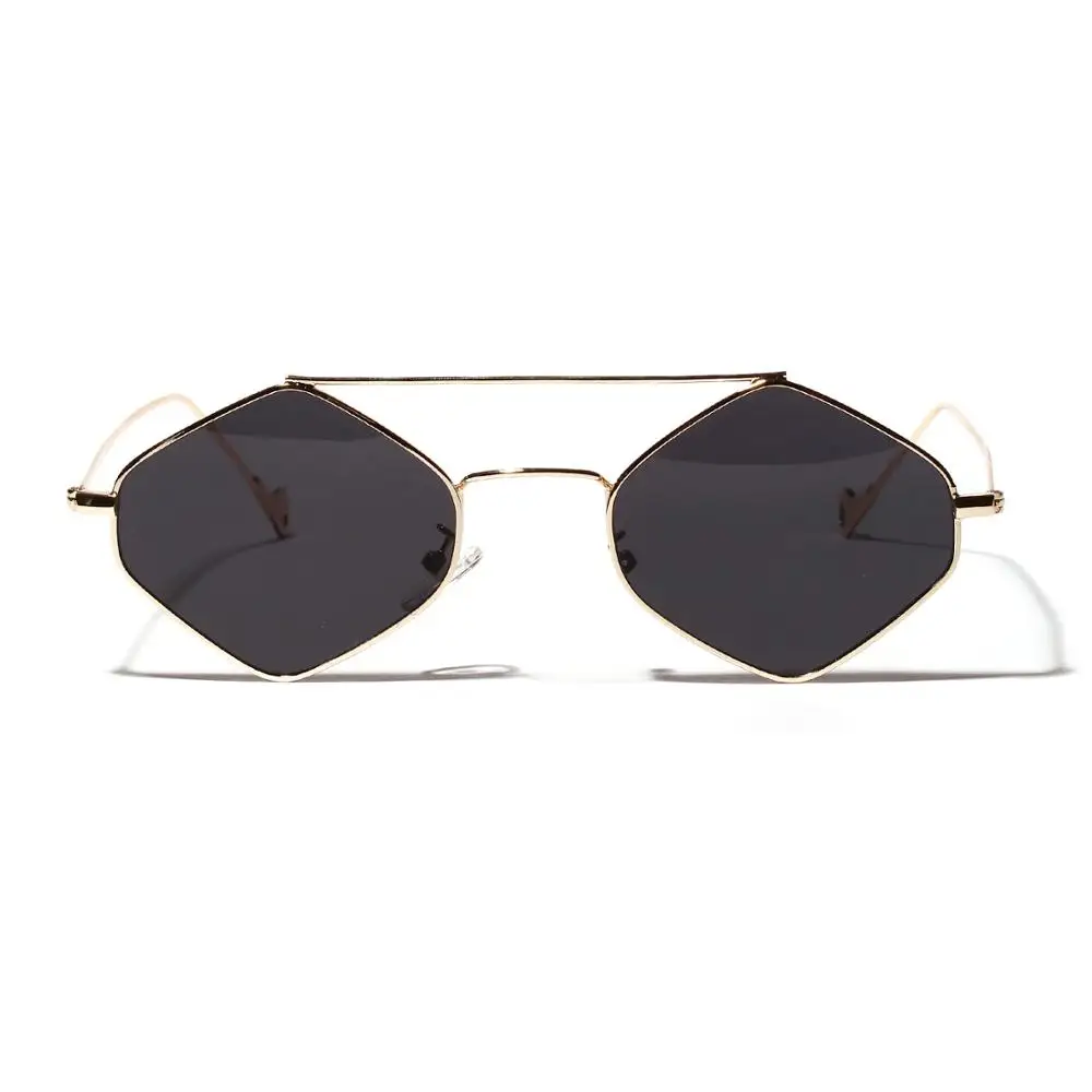 Очки солнцезащитные женские с квадратной и маленькой оправой из нержавеющей