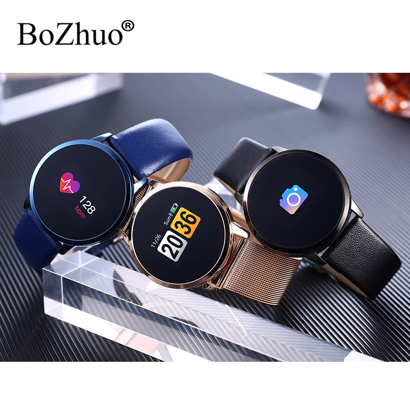 Круглые умные часы Q8 для женщин и мужчин фитнес-трекер монитор сердечного ритма