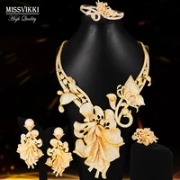 missvikki brand elegant women prom party bangle earring necklace ring jewelry sets crystal pendant romantic shiny high quality