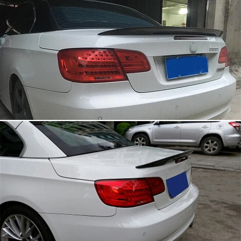 

For BMW 3 Series Cabriolet E93 Spoiler 2007--2013 Year Rear Wing P Style Sport Body Kit Accessories Real Carbon Fiber