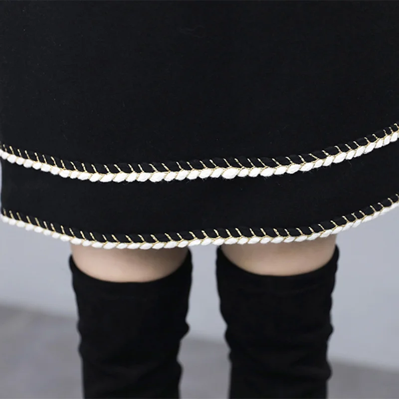 Сезон осень-зима Женская обувь высокого качества шерстяные жаккардовые Офис