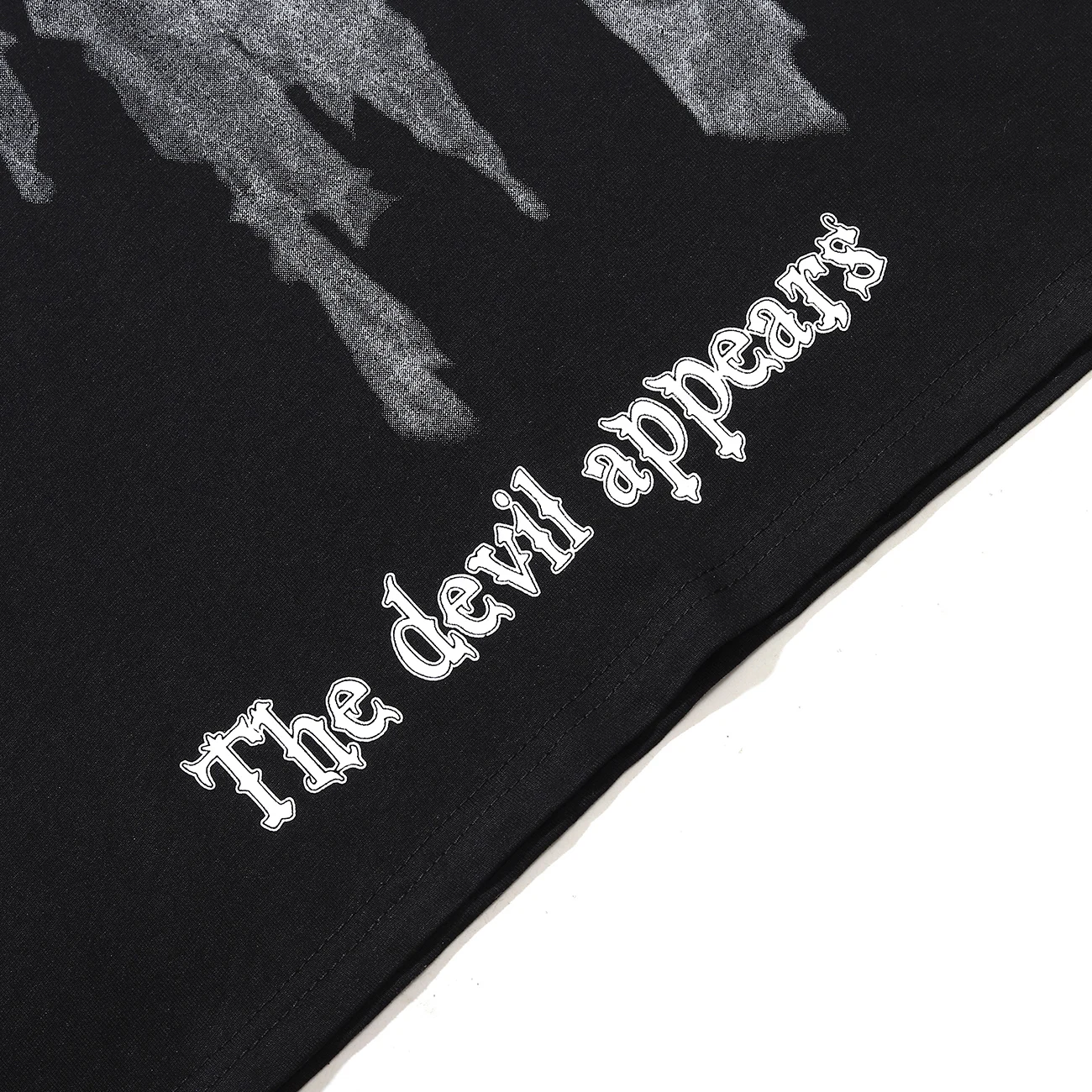 

LACIBLE Oversized Tshirts Streetwear Harajuku Hip Hop Graffiti Devil Print Punk Rock Gothic Tee Shirts Casual Short Sleeve Tops