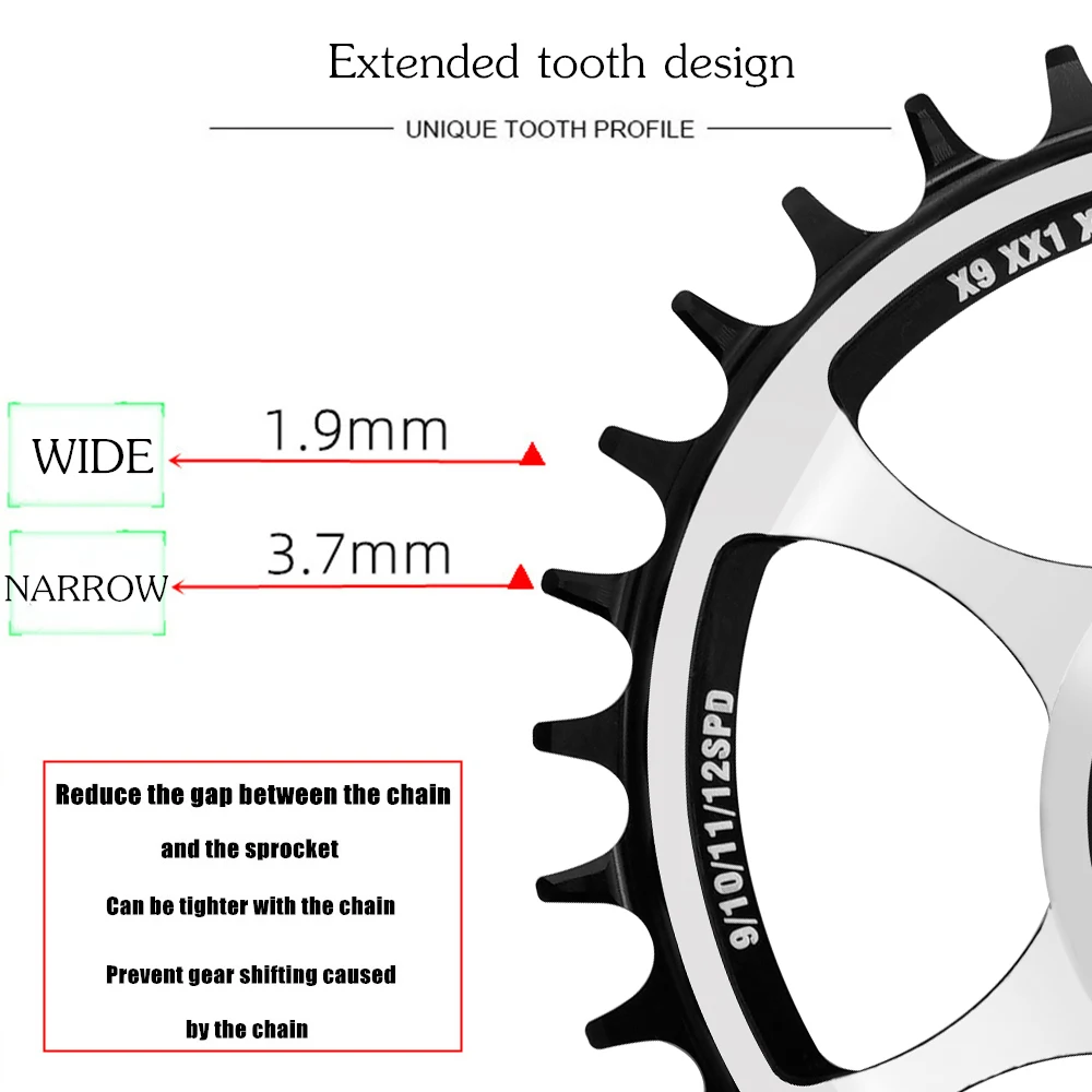 VXM велосипедная Звездочка 32T 34T 36T MTB велосипед смещение 6 мм овальные цепные колеса