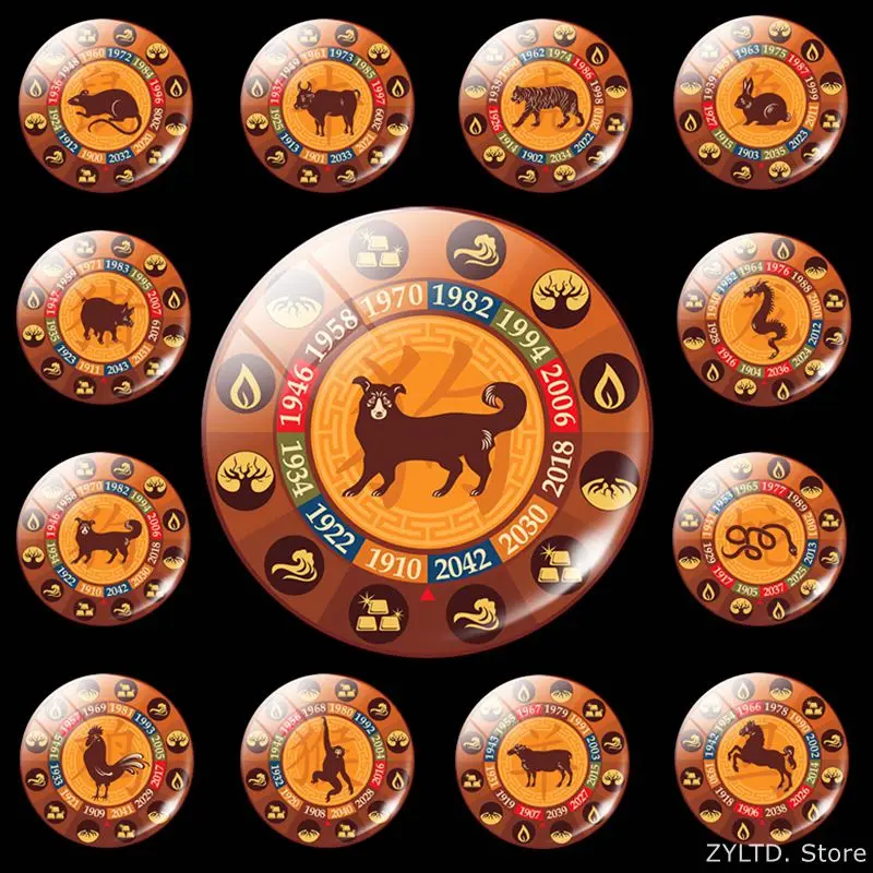 Животные Созвездие магнит на холодильник Знак зодиака магниты 12 шт./компл.