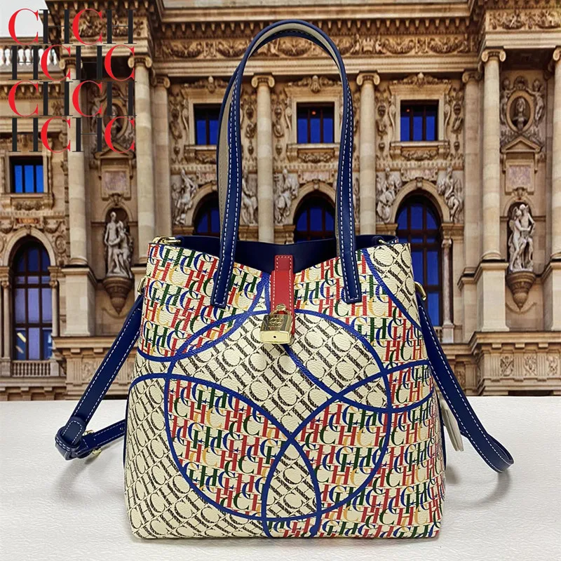 

100% Genuine Leather Long Strap Women Shoulder Bag 2022 New Fashion Ladies Large Capacity Travel Handbags with Pouch CHCH HCHC