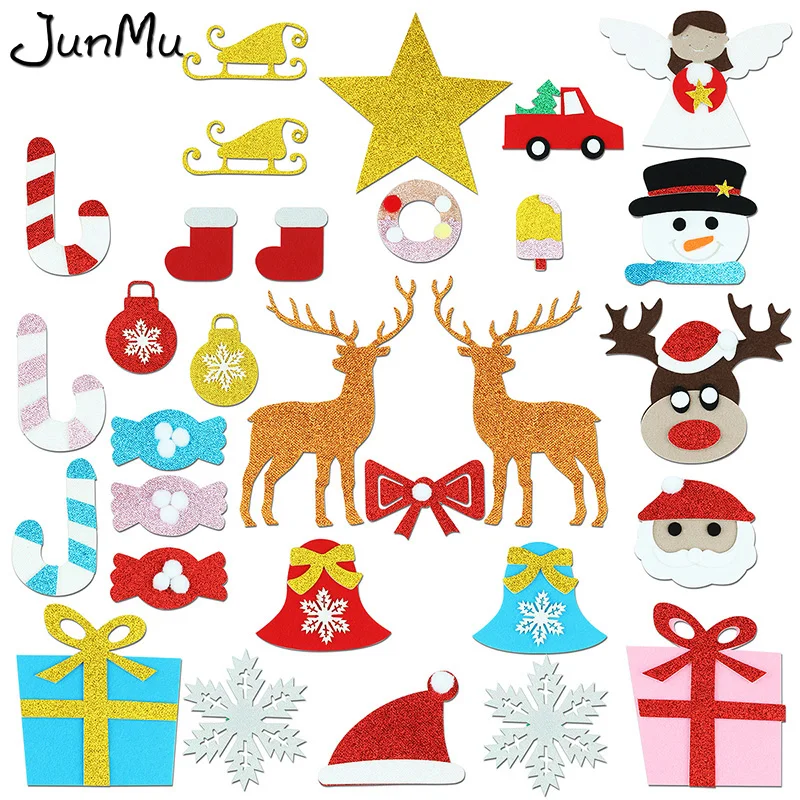 Новинка 2021 блестящая войлочная Рождественская елка сделай сам с сумкой