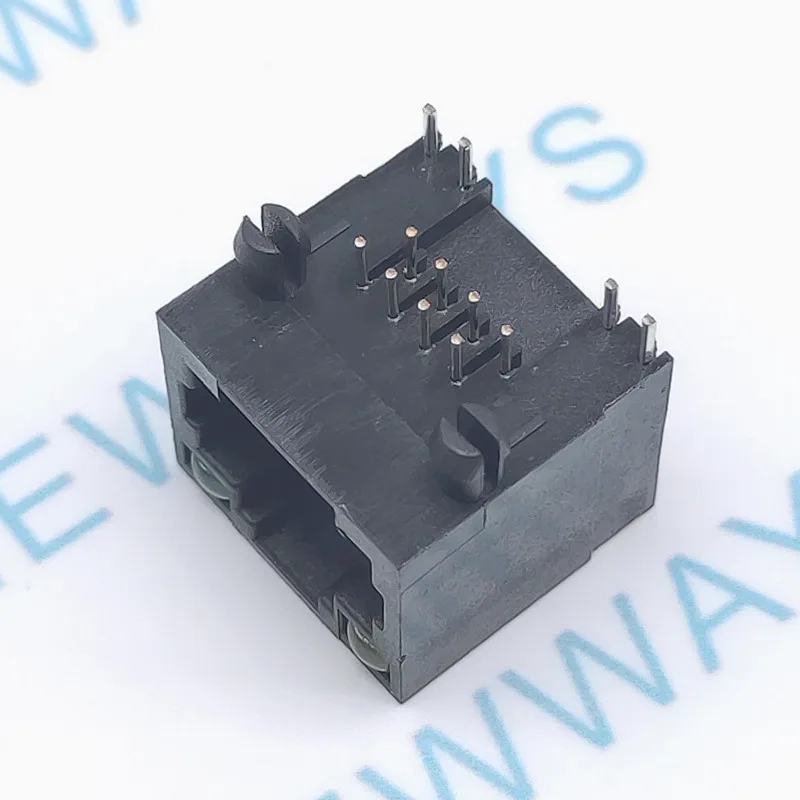 10 шт./лот все пластиковые с лампой сетевой интерфейс RJ45 гнездо 8P8C Кабельный разъем