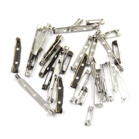 50pcs brooches back bar safety pins holes classic bronze silver color handmade jewelry diy accessories charms
