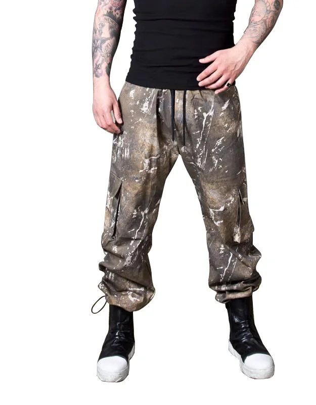 

Spring and summer new style Japanese loose casual trousers with feet, fashion trend, multi-pocket camouflage men's overalls