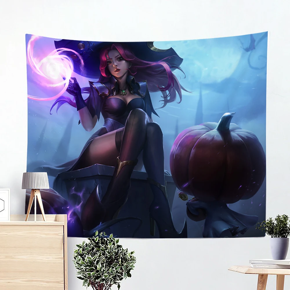 

Watercolor Pumpkin Tapestry Halloween Wall Decor Hanging Cloth Wall Cloth Bedroom Home Decor Tapestry Room Decor