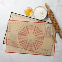 non stick silicone baking mat sheet pizza dough kneading pad with scale baking pastry rolling mat bakeware liners cooking tools