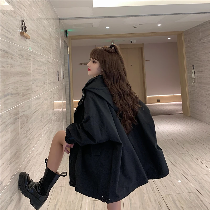 

Retro Vintage loose Comfortable Long Sleeve jackets Plus Size female Coat outerwear